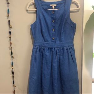J. Crew Linen Cotton Button Up Dress